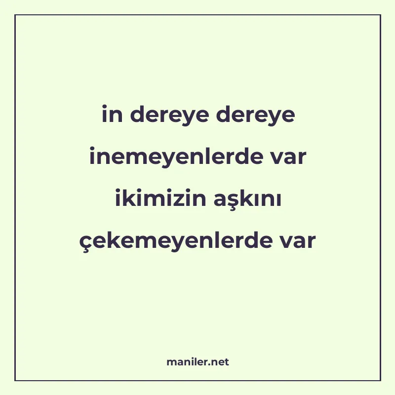 in dereye dereye inemeyenlerde var ikimizin aşkını çekemeyen manisi görseli
