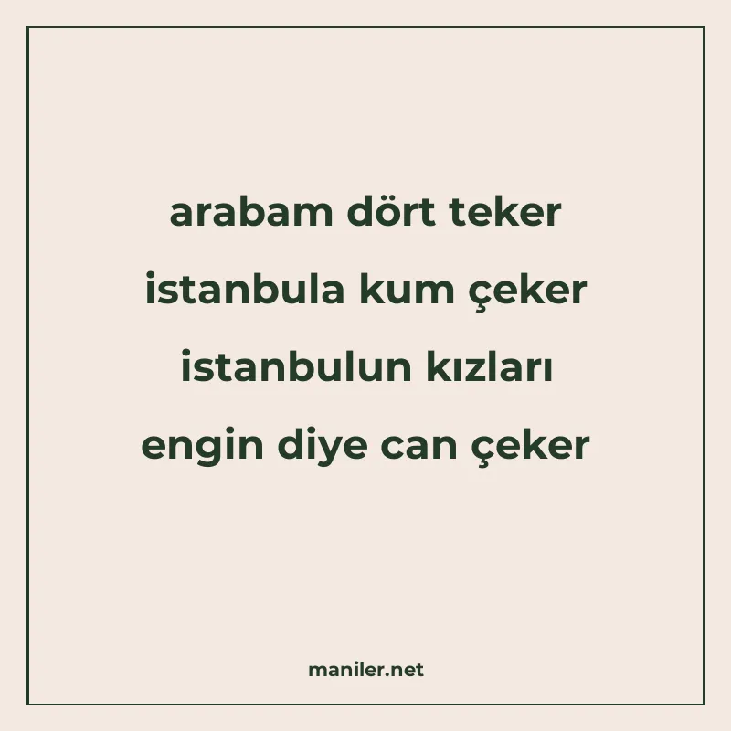 arabam dört teker istanbula kum çeker istanbulun kızları eng manisi görseli