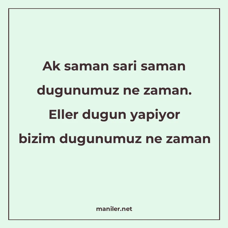 Ak saman sari saman dugunumuz ne zaman. Eller dugun yapiyor manisi görseli