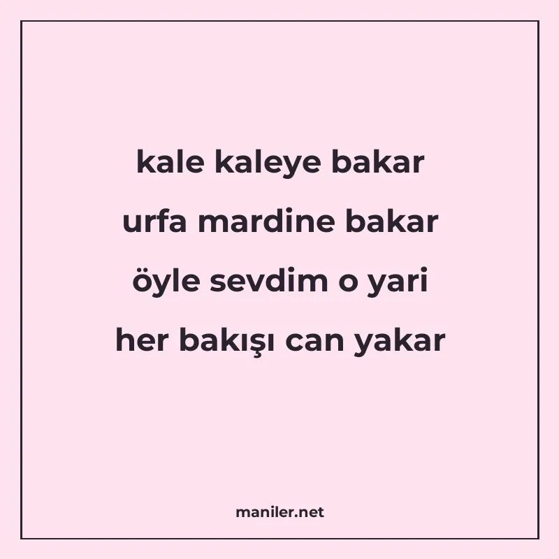 kale kaleye bakar urfa mardine bakar öyle sevdim o yari her manisi görseli