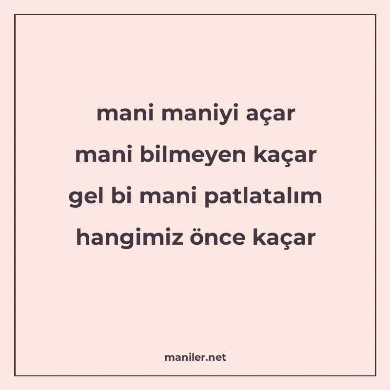 mani maniyi açar mani bilmeyen kaçar gel bi mani patlatalım manisi görseli