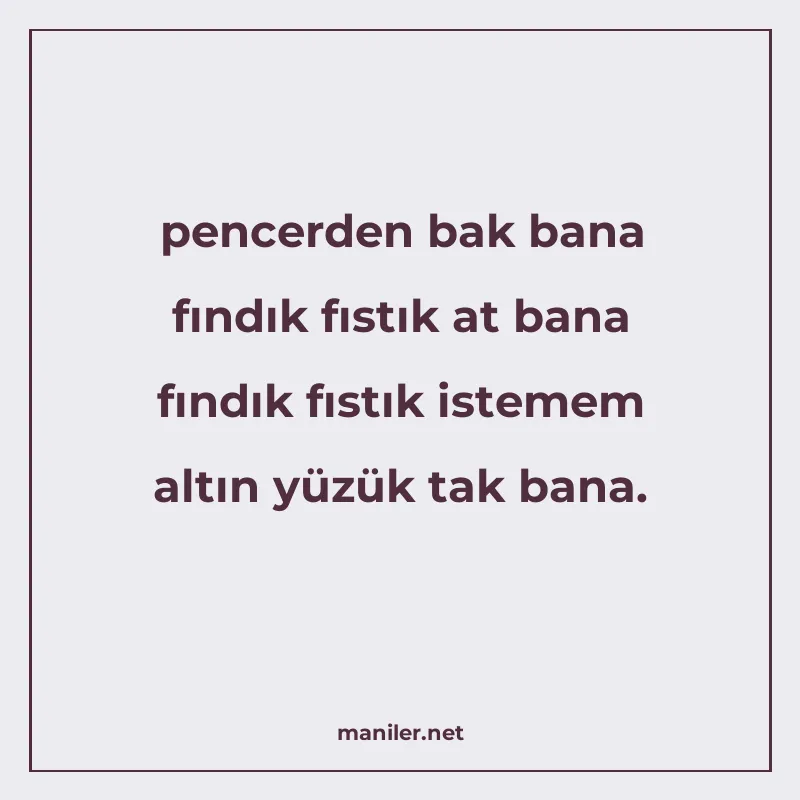 pencerden bak bana fındık fıstık at bana fındık fıstık istem manisi görseli