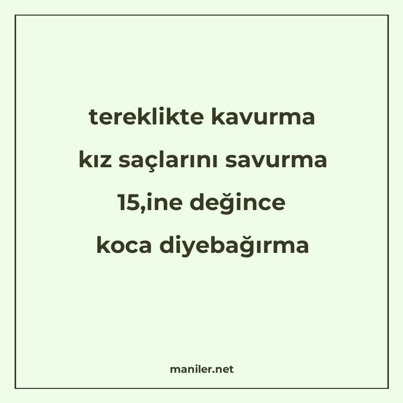 tereklikte kavurma kız saçlarını savurma 15,ine değince koca manisi görseli