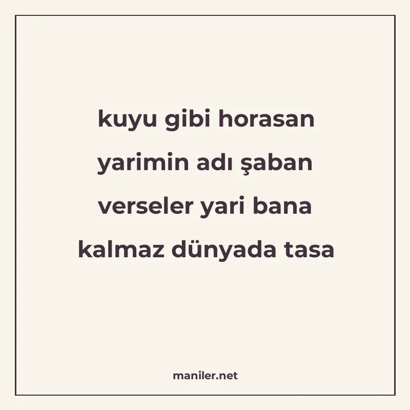 kuyu gibi horasan yarimin adı şaban verseler yari bana kalma manisi görseli