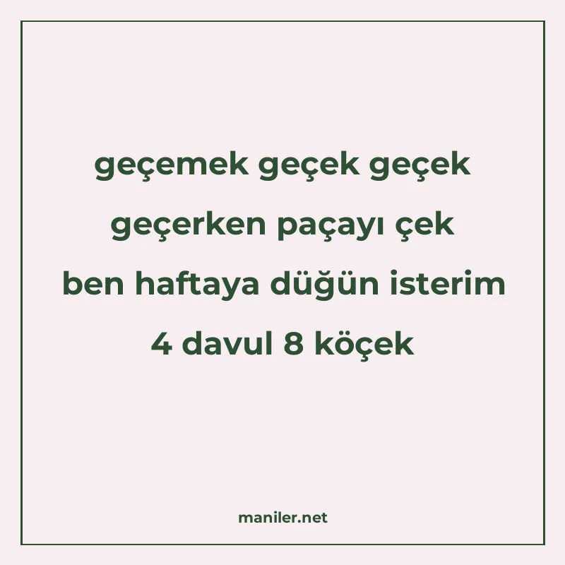 geçemek geçek geçek geçerken paçayı çek ben haftaya düğün is manisi görseli