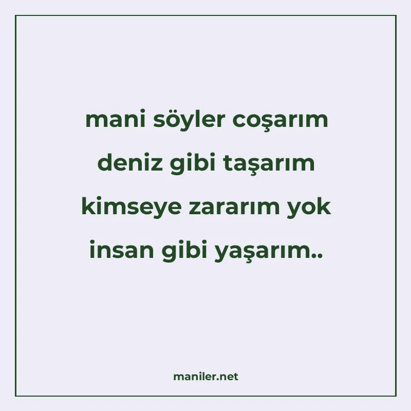 mani söyler coşarım deniz gibi taşarım kimseye zararım yok i manisi görseli