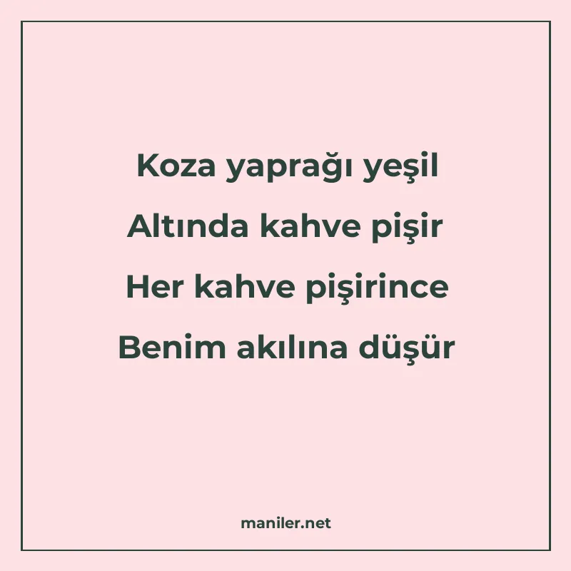 Koza yaprağı yeşil Altında kahve pişir Her kahve pişirince B manisi görseli