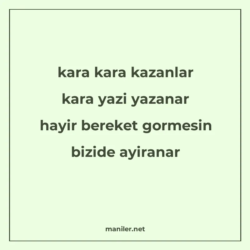 kara kara kazanlar kara yazi yazanar hayir bereket gormesin manisi görseli