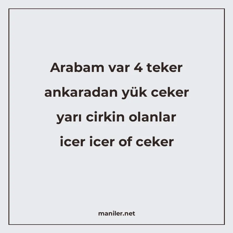 Arabam var 4 teker ankaradan yük ceker yarı cirkin olanlar i manisi görseli