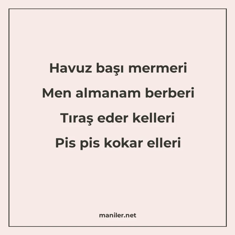 Havuz başı mermeri Men almanam berberi Tıraş eder kelleri Pi manisi görseli