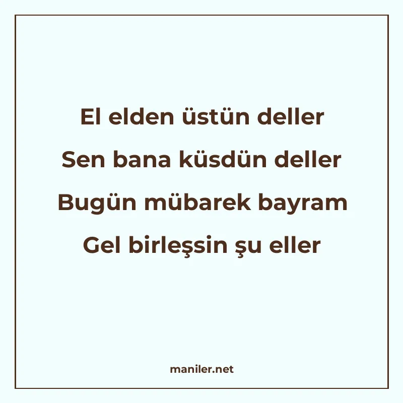 El elden üstün deller Sen bana küsdün deller Bugün mübarek b manisi görseli
