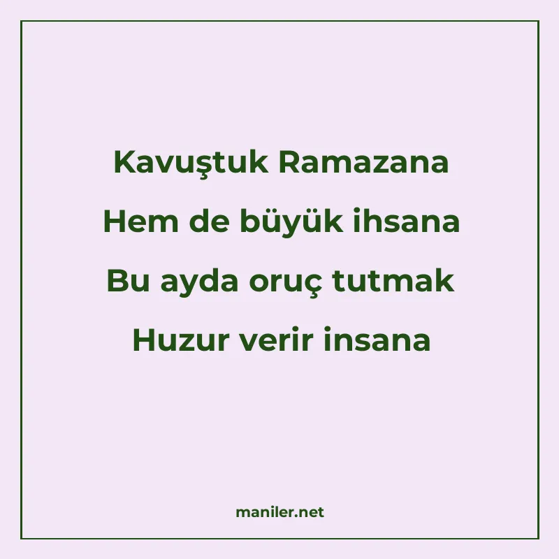 Kavuştuk Ramazana Hem de büyük ihsana Bu ayda oruç tutmak Hu manisi görseli