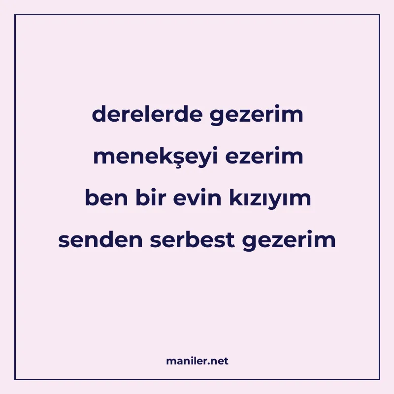 derelerde gezerim menekşeyi ezerim ben bir evin kızıyım send manisi görseli