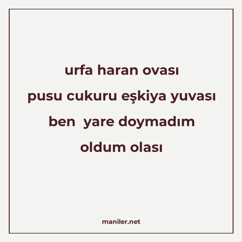 urfa haran ovası pusu cukuru eşkiya yuvası ben yare doymadım manisi görseli