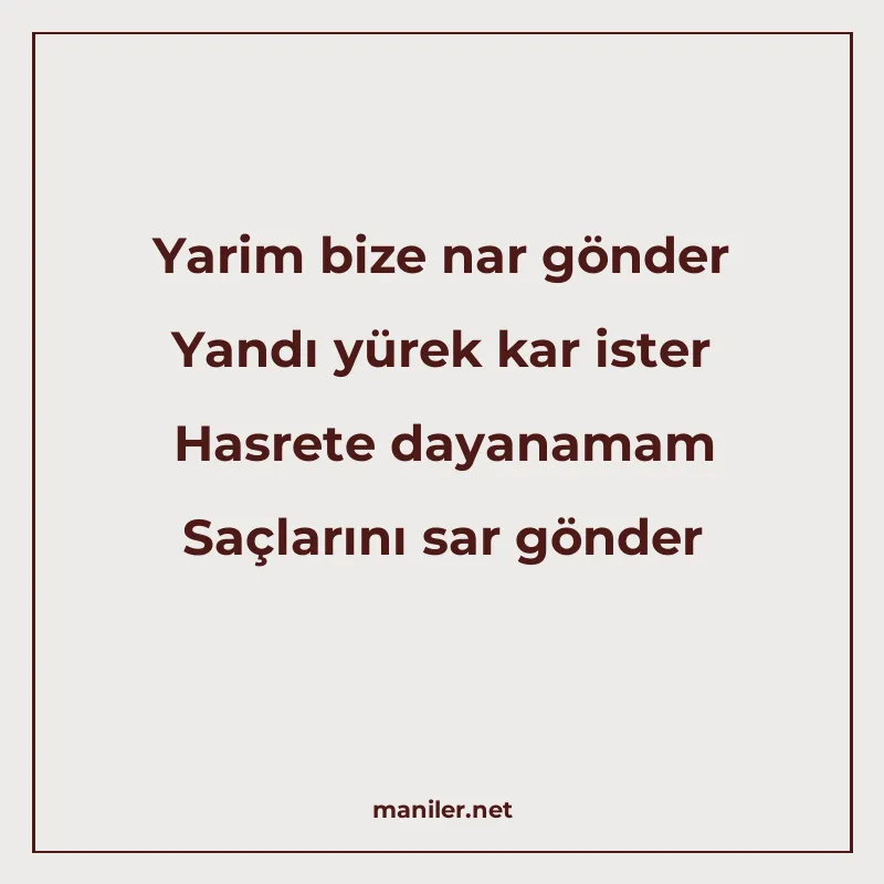 Yarim bize nar gönder Yandı yürek kar ister Hasrete dayanama manisi görseli