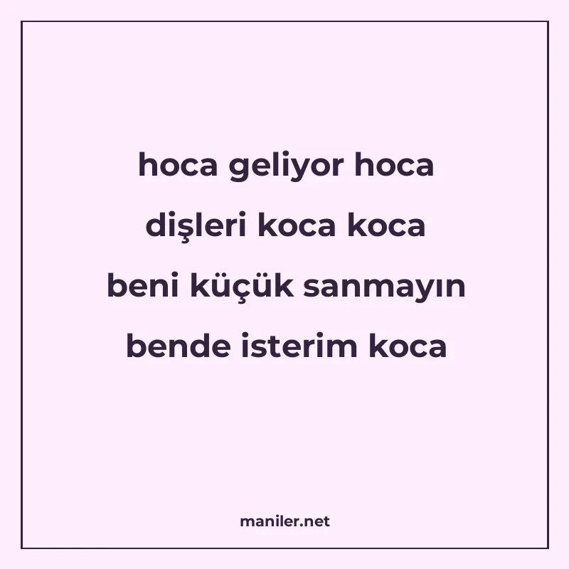 hoca geliyor hoca dişleri koca koca beni küçük sanmayın bend manisi görseli