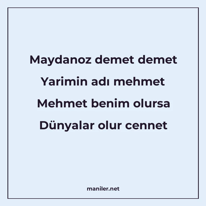 Maydanoz demet demet Yarimin adı mehmet Mehmet benim olursa manisi görseli