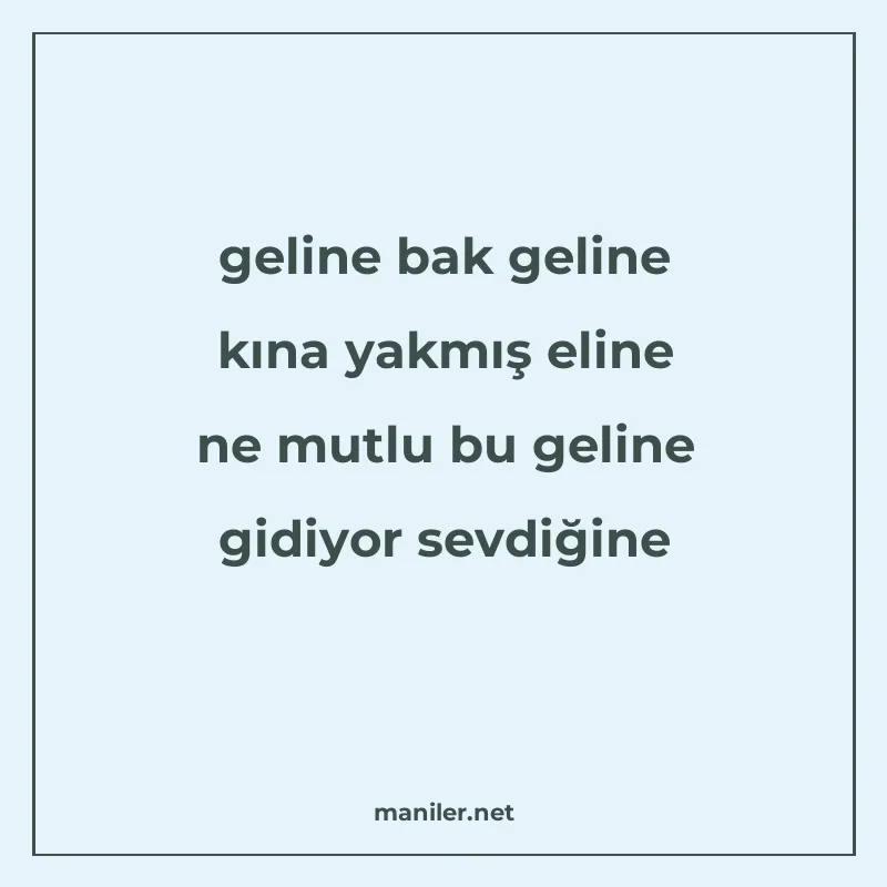 geline bak geline kına yakmış eline ne mutlu bu geline gidiy manisi görseli