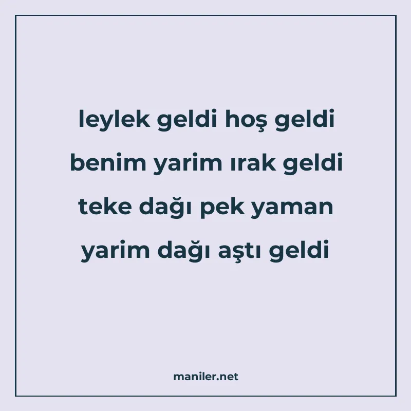 leylek geldi hoş geldi benim yarim ırak geldi teke dağı pek manisi görseli