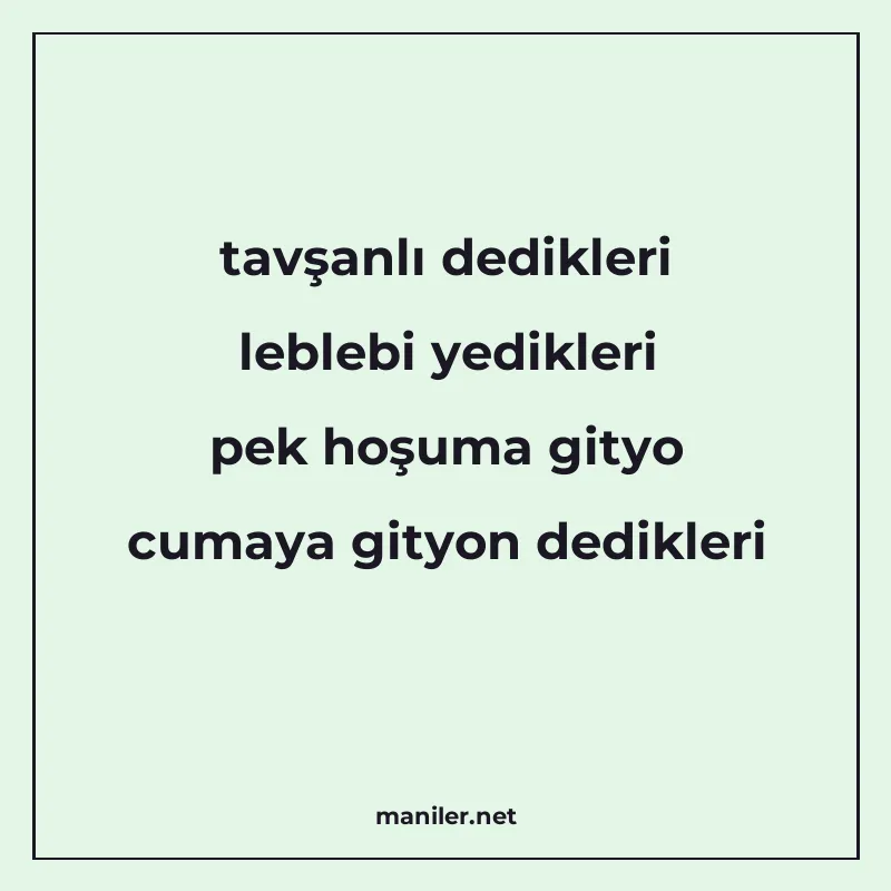 tavşanlı dedikleri leblebi yedikleri pek hoşuma gityo cumaya manisi görseli