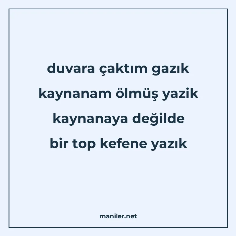 duvara çaktım gazık kaynanam ölmüş yazik kaynanaya değilde b manisi görseli