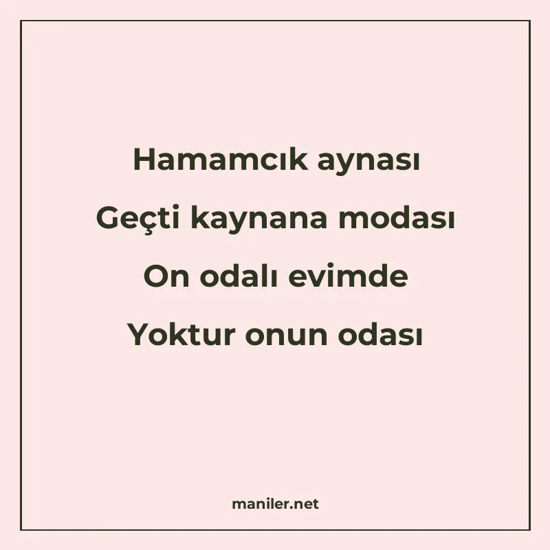 Hamamcık aynası Geçti kaynana modası On odalı evimde Yoktur manisi görseli