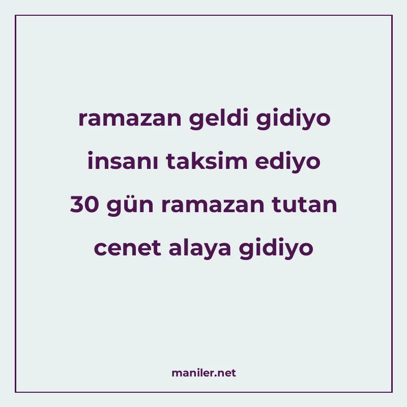 ramazan geldi gidiyo insanı taksim ediyo 30 gün ramazan tuta manisi görseli