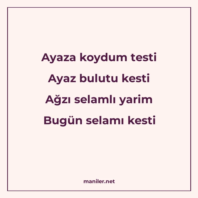 Ayaza koydum testi Ayaz bulutu kesti Ağzı selamlı yarim Bugü manisi görseli