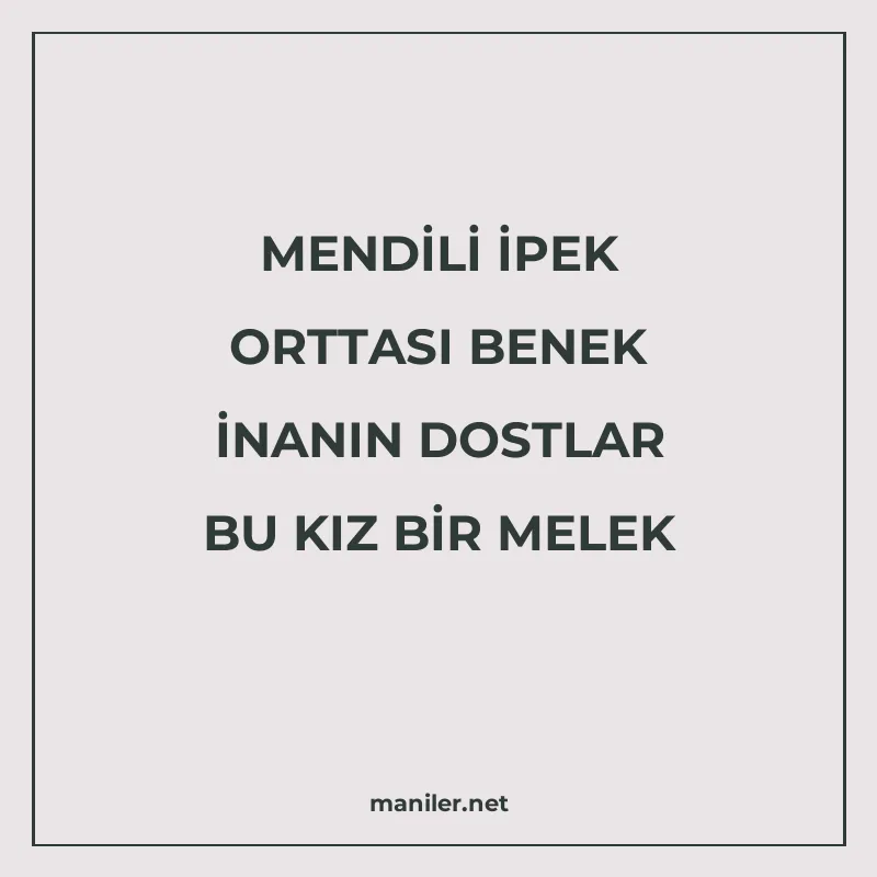 MENDİLİ İPEK ORTTASI BENEK İNANIN DOSTLAR BU KIZ BİR MELEK manisi görseli