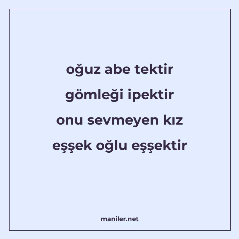oğuz abe tektir gömleği ipektir onu sevmeyen kız eşşek oğlu manisi görseli