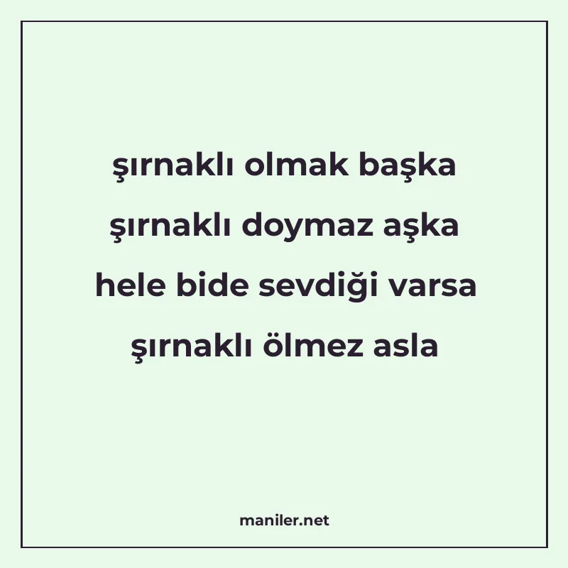 şırnaklı olmak başka şırnaklı doymaz aşka hele bide sevdiği manisi görseli