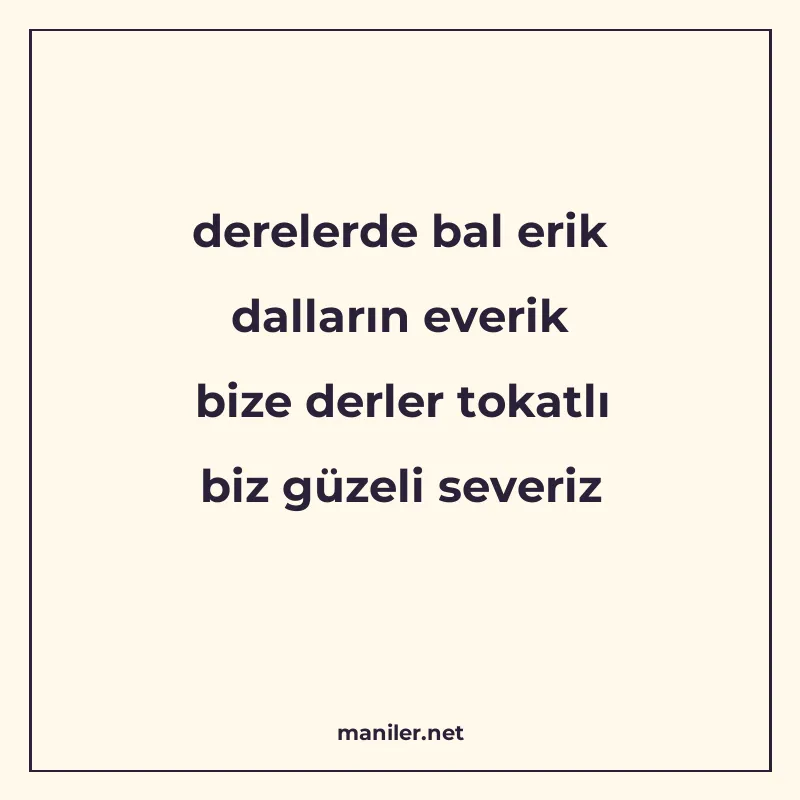 derelerde bal erik dalların everik bize derler tokatlı biz g manisi görseli