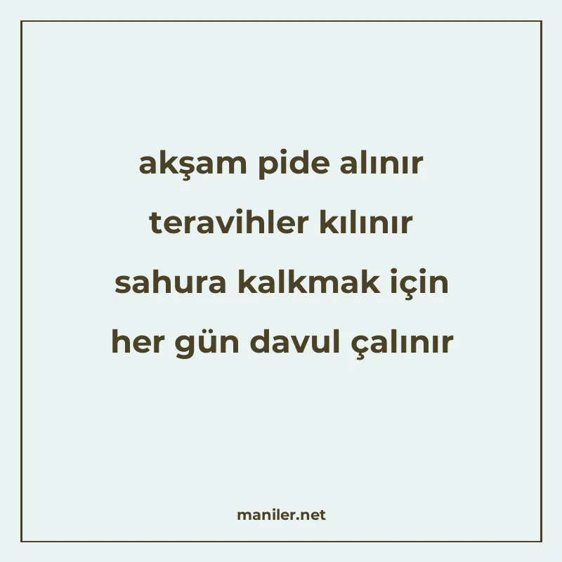 akşam pide alınır teravihler kılınır sahura kalkmak için her manisi görseli