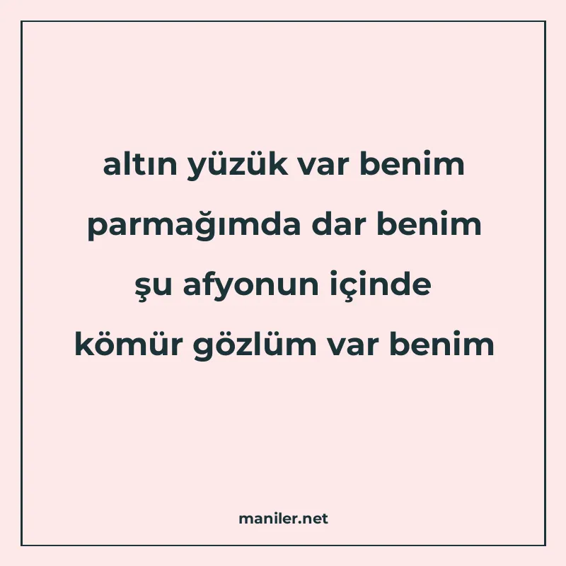altın yüzük var benim parmağımda dar benim şu afyonun içinde manisi görseli