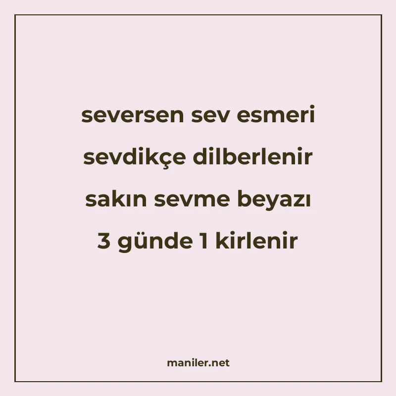seversen sev esmeri sevdikçe dilberlenir sakın sevme beyazı manisi görseli