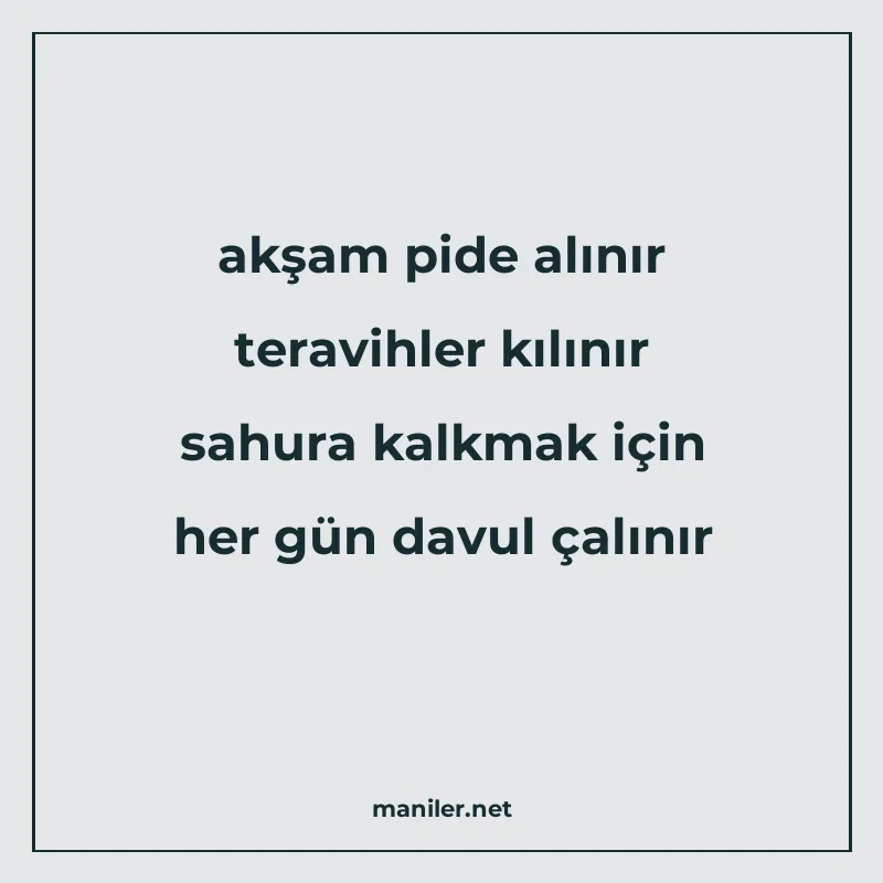 akşam pide alınır teravihler kılınır sahura kalkmak için her manisi görseli