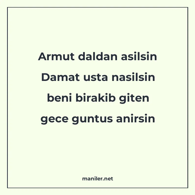 Armut daldan asilsin Damat usta nasilsin beni birakib giten manisi görseli