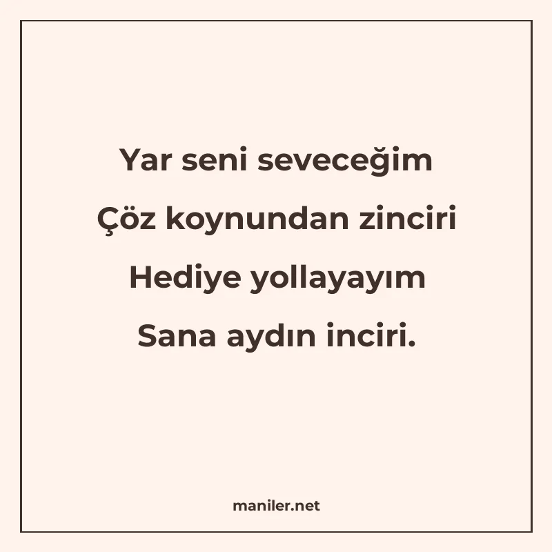 Yar seni seveceğim Çöz koynundan zinciri Hediye yollayayım S manisi görseli