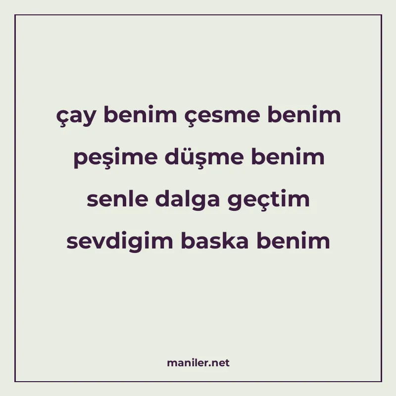 çay benim çesme benim peşime düşme benim senle dalga geçtim manisi görseli
