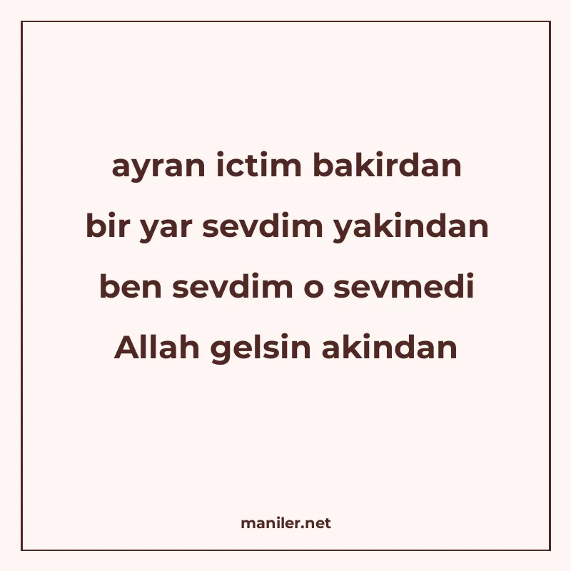ayran ictim bakirdan bir yar sevdim yakindan ben sevdim o se manisi görseli