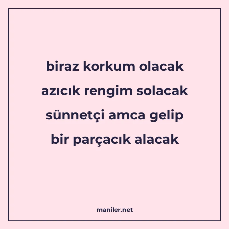 biraz korkum olacak azıcık rengim solacak sünnetçi amca geli manisi görseli