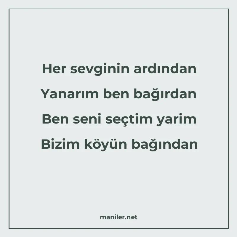 Her sevginin ardından Yanarım ben bağırdan Ben seni seçtim y manisi görseli