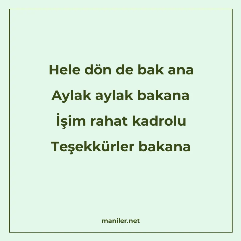 Hele dön de bak ana Aylak aylak bakana İşim rahat kadrolu Te manisi görseli