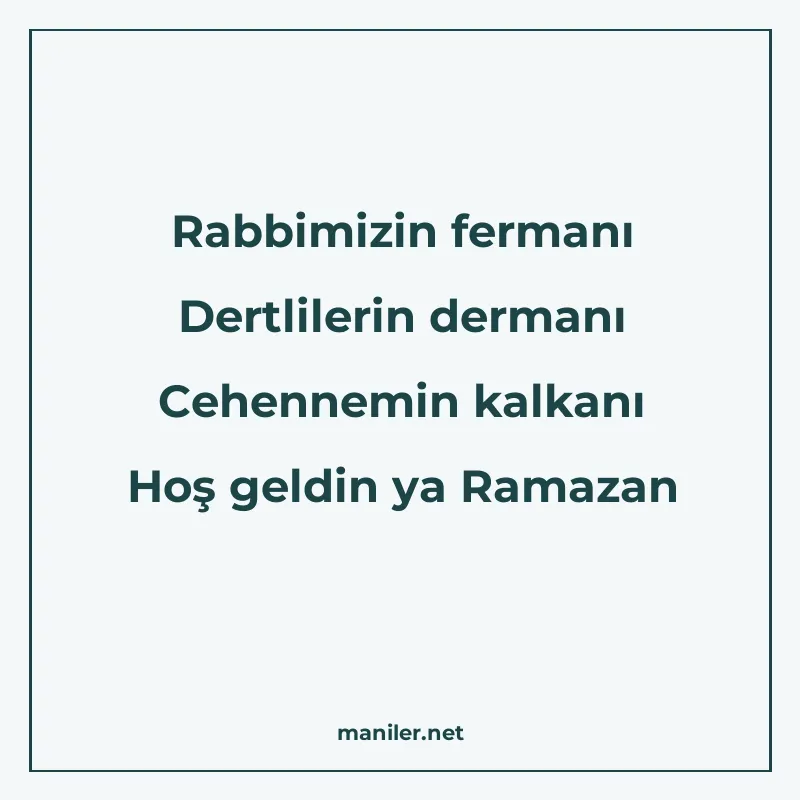 Rabbimizin fermanı Dertlilerin dermanı Cehennemin kalkanı Ho manisi görseli