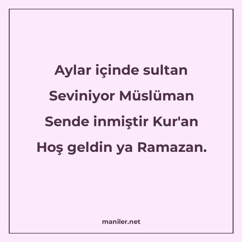 Aylar içinde sultan Seviniyor Müslüman Sende inmiştir Kur'an manisi görseli