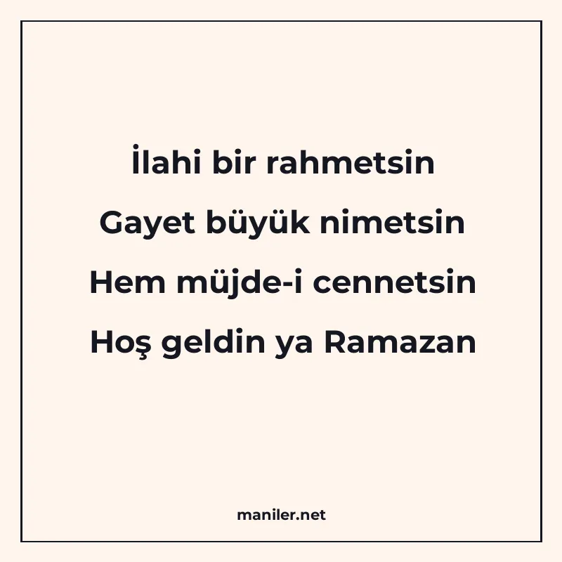 İlahi bir rahmetsin Gayet büyük nimetsin Hem müjde-i cennets manisi görseli