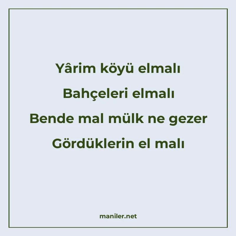 Yârim köyü elmalı Bahçeleri elmalı Bende mal mülk ne gezer G manisi görseli