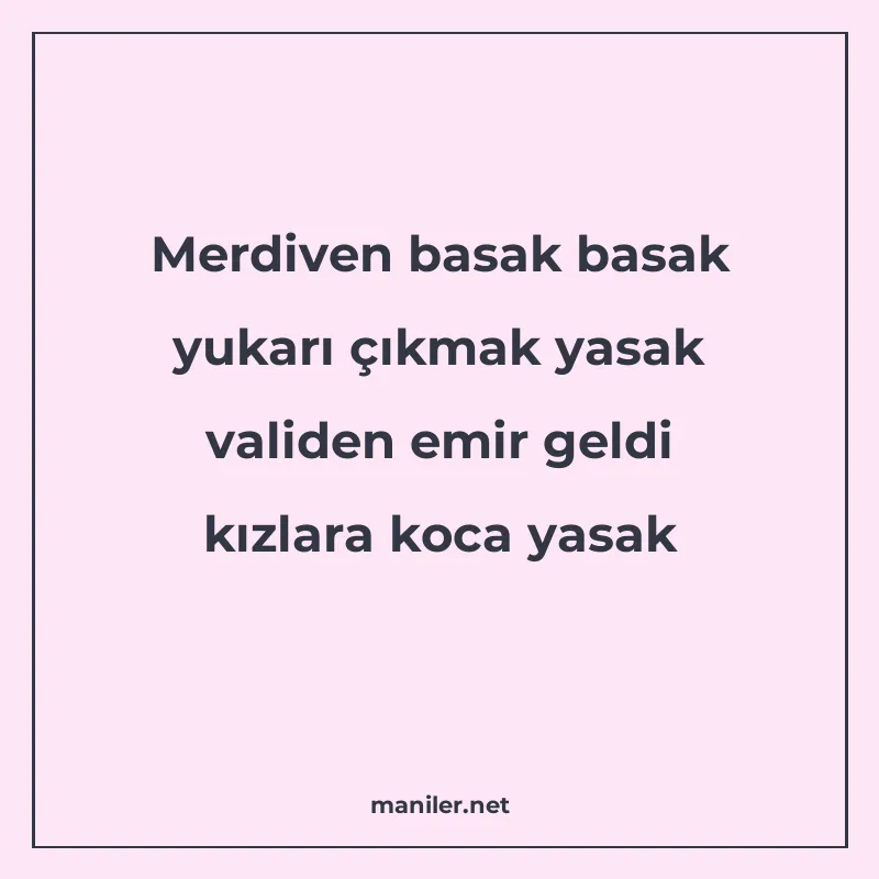 Merdiven basak basak yukarı çıkmak yasak validen emir geldi manisi görseli