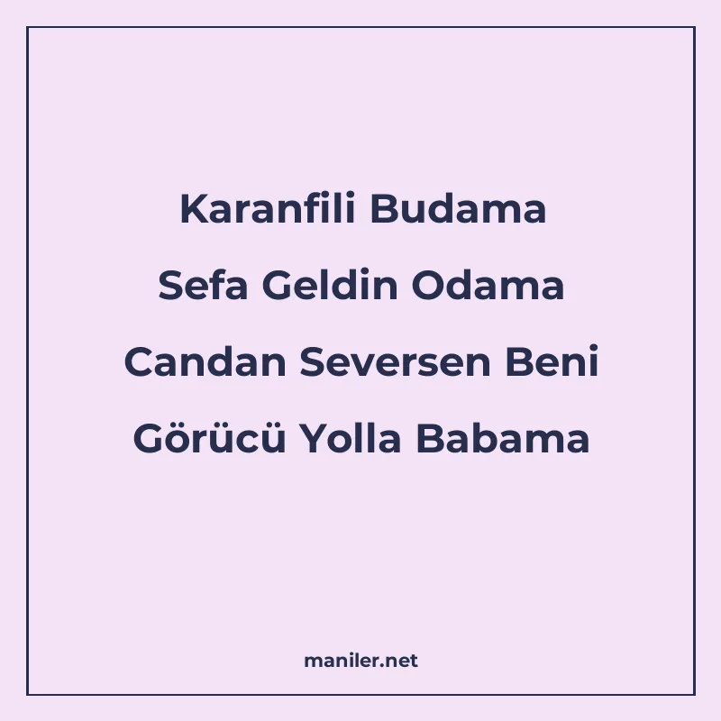 Karanfili Budama Sefa Geldin Odama Candan Seversen Beni Görü manisi görseli