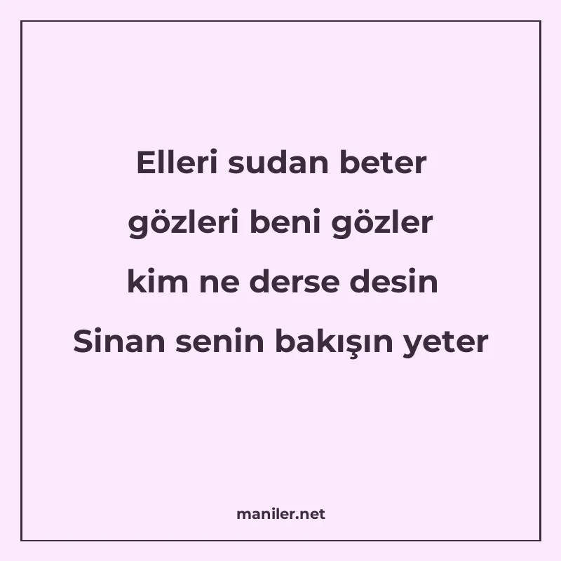 Elleri sudan beter gözleri beni gözler kim ne derse desin Si manisi görseli